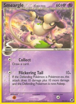 Smeargle (Delta Species) 039 Dragon Frontiers - Uncommon