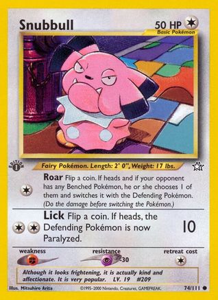 Snubbull 074/111 - 1st Edition Neo Genesis - Common
