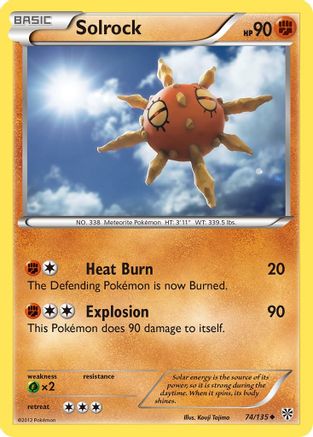 Solrock 074 - Reverse Holofoil Plasma Storm - Uncommon