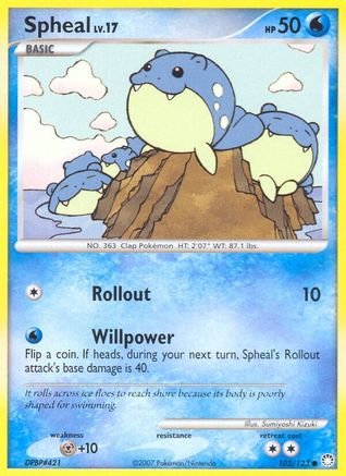 Spheal 102/123 - Reverse Holofoil Mysterious Treasures - Common