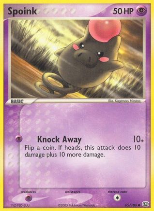 Spoink 065/106 - Reverse Holofoil Emerald - Common