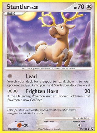 Stantler 113 - Reverse Holofoil Secret Wonders - Common