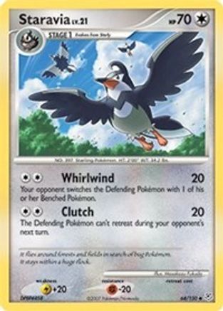 Staravia 064 - Reverse Holofoil Diamond and Pearl - Uncommon