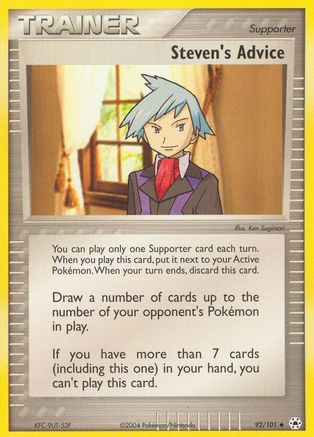 Steven's Advice 092/101 - Reverse Holofoil Hidden Legends - Uncommon