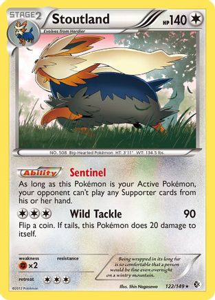 Stoutland 122 - Holofoil Boundaries Crossed - Holo Rare