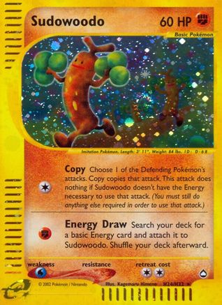 Sudowoodo (H24) H24 - Holofoil Aquapolis - Holo Rare