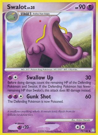 Swalot 072 - Reverse Holofoil Legends Awakened - Uncommon
