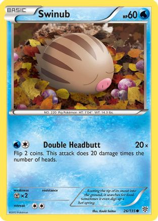 Swinub 026 - Reverse Holofoil Plasma Storm - Common
