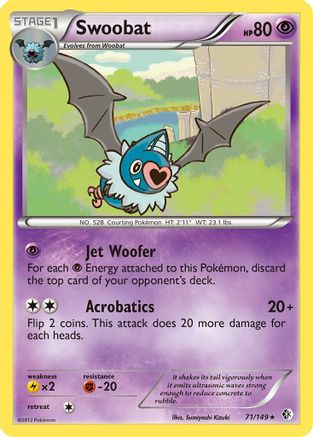 Swoobat 071 - Reverse Holofoil Boundaries Crossed - Rare