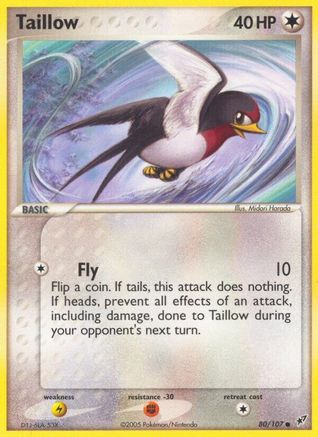 Taillow 080/107 - Reverse Holofoil Deoxys - Common