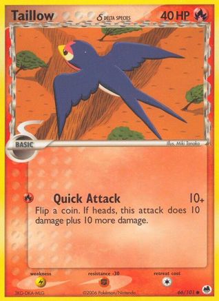Taillow (Delta Species) 066/101 Dragon Frontiers - Common