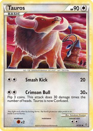 Tauros 041 - Reverse Holofoil Unleashed - Uncommon