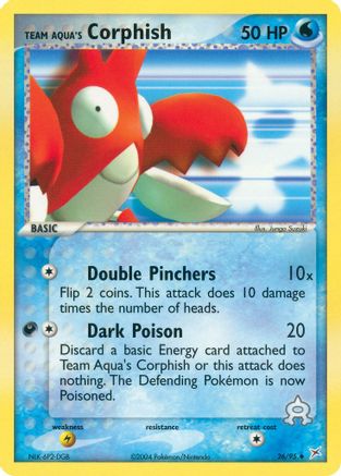 Team Aqua's Corphish 026/95 - Reverse Holofoil Team Magma vs Team Aqua - Uncommon