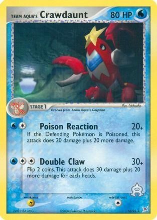Team Aqua's Crawdaunt 014/95 - Reverse Holofoil Team Magma vs Team Aqua - Rare
