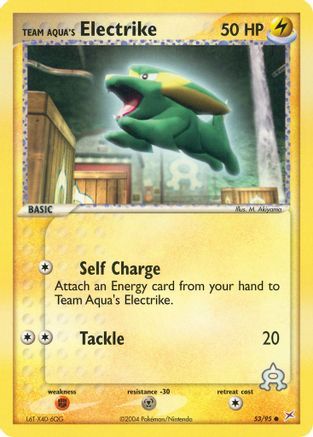 Team Aqua's Electrike 053/95 - Reverse Holofoil Team Magma vs Team Aqua - Common