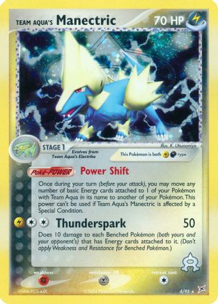 Team Aqua's Manectric 004/95 - Holofoil Team Magma vs Team Aqua - Holo Rare