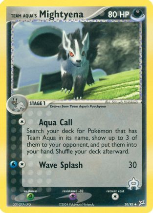 Team Aqua's Mightyena 030/95 Team Magma vs Team Aqua - Uncommon