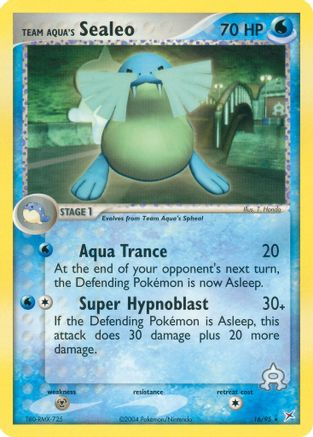Team Aqua's Sealeo 016/95 Team Magma vs Team Aqua - Rare