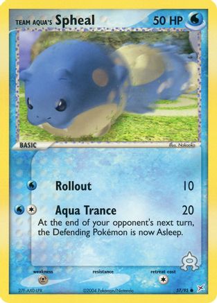 Team Aqua's Spheal 057/95 - Reverse Holofoil Team Magma vs Team Aqua - Common