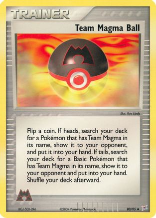 Team Magma Ball 080 - Reverse Holofoil Team Magma vs Team Aqua - Uncommon
