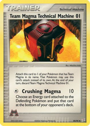 Team Magma Technical Machine 01 084 - Reverse Holofoil Team Magma vs Team Aqua - Uncommon
