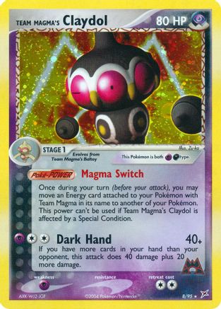 Team Magma's Claydol 008/95 - Reverse Holofoil Team Magma vs Team Aqua - Holo Rare