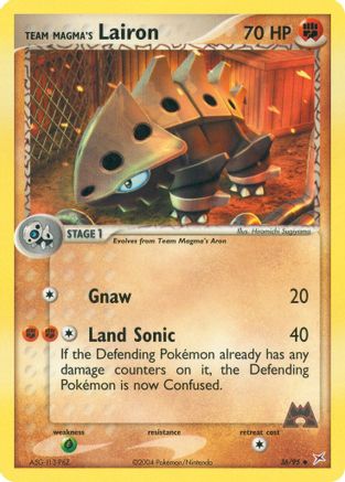 Team Magma's Lairon 036/95 - Reverse Holofoil Team Magma vs Team Aqua - Uncommon