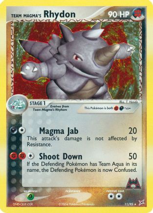 Team Magma's Rhydon 011/95 - Reverse Holofoil Team Magma vs Team Aqua - Holo Rare