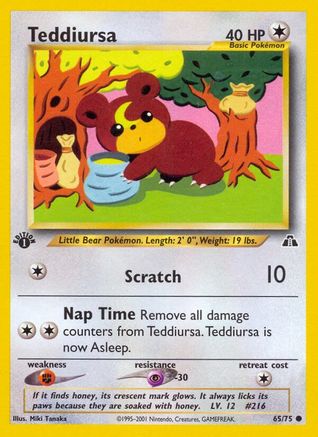 Teddiursa 065/75 - 1st Edition Neo Discovery - Common