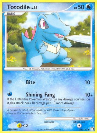Totodile 106/123 - Reverse Holofoil Mysterious Treasures - Common