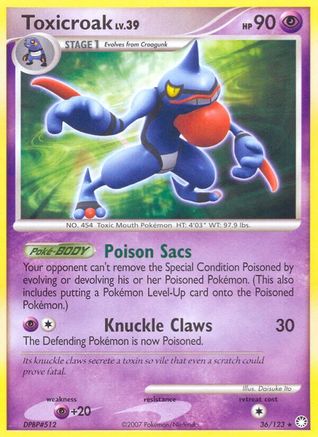Toxicroak 036 Mysterious Treasures - Rare