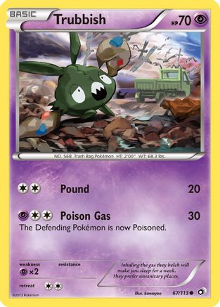 Trubbish 067/113 - Reverse Holofoil Legendary Treasures - Common