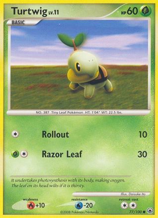 Turtwig (77) 077 - Reverse Holofoil Majestic Dawn - Common