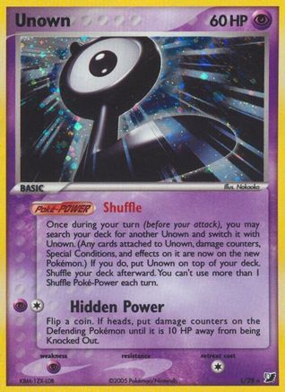 Unown (L) 00L - Holofoil Unseen Forces - Holo Rare