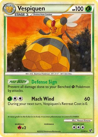 Vespiquen 023 - Reverse Holofoil Undaunted - Rare
