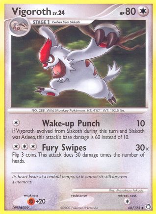 Vigoroth 068 - Reverse Holofoil Mysterious Treasures - Uncommon