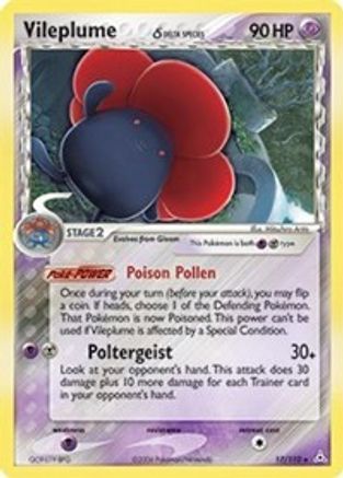 Vileplume (Delta Species) 017/110 - Reverse Holofoil Holon Phantoms - Holo Rare