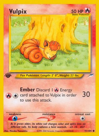 Vulpix 091/105 - 1st Edition Neo Destiny - Common