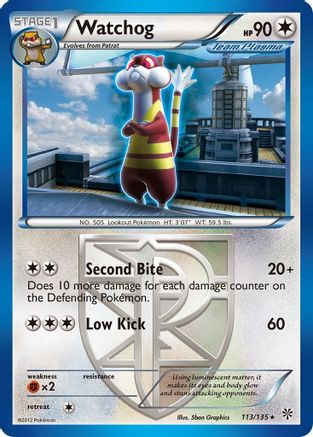 Watchog (Team Plasma) (113) 113 - Reverse Holofoil Plasma Storm - Rare