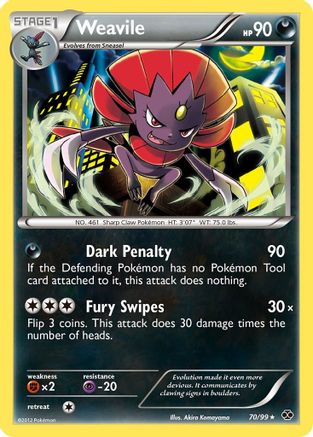 Weavile 070 - Reverse Holofoil Next Destinies - Rare