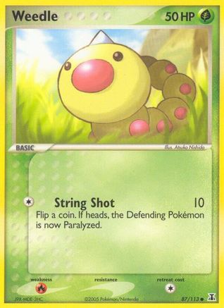Weedle 087/113 - Reverse Holofoil Delta Species - Common