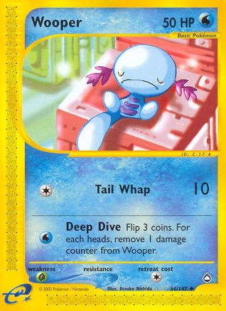 Wooper (66) 066 - Reverse Holofoil Aquapolis - Uncommon