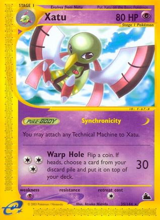 Xatu (35) 035/144 - Reverse Holofoil Skyridge - Rare