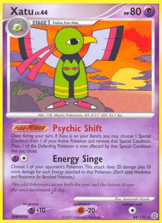 Xatu 044 - Reverse Holofoil Secret Wonders - Rare