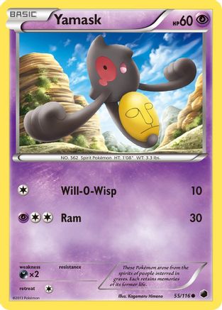 Yamask (55) 055 - Reverse Holofoil Plasma Freeze - Common