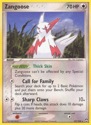 Zangoose 025/108 Power Keepers - Rare
