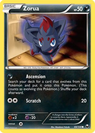 Zorua (69) 069 - Reverse Holofoil Dark Explorers - Common
