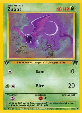 Zubat 070/82 - 1st Edition Team Rocket - Common