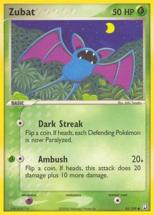 Zubat 082/109 - Reverse Holofoil Team Rocket Returns - Common