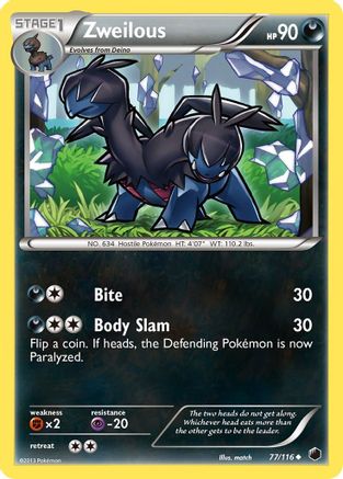 Zweilous 077 - Reverse Holofoil Plasma Freeze - Uncommon